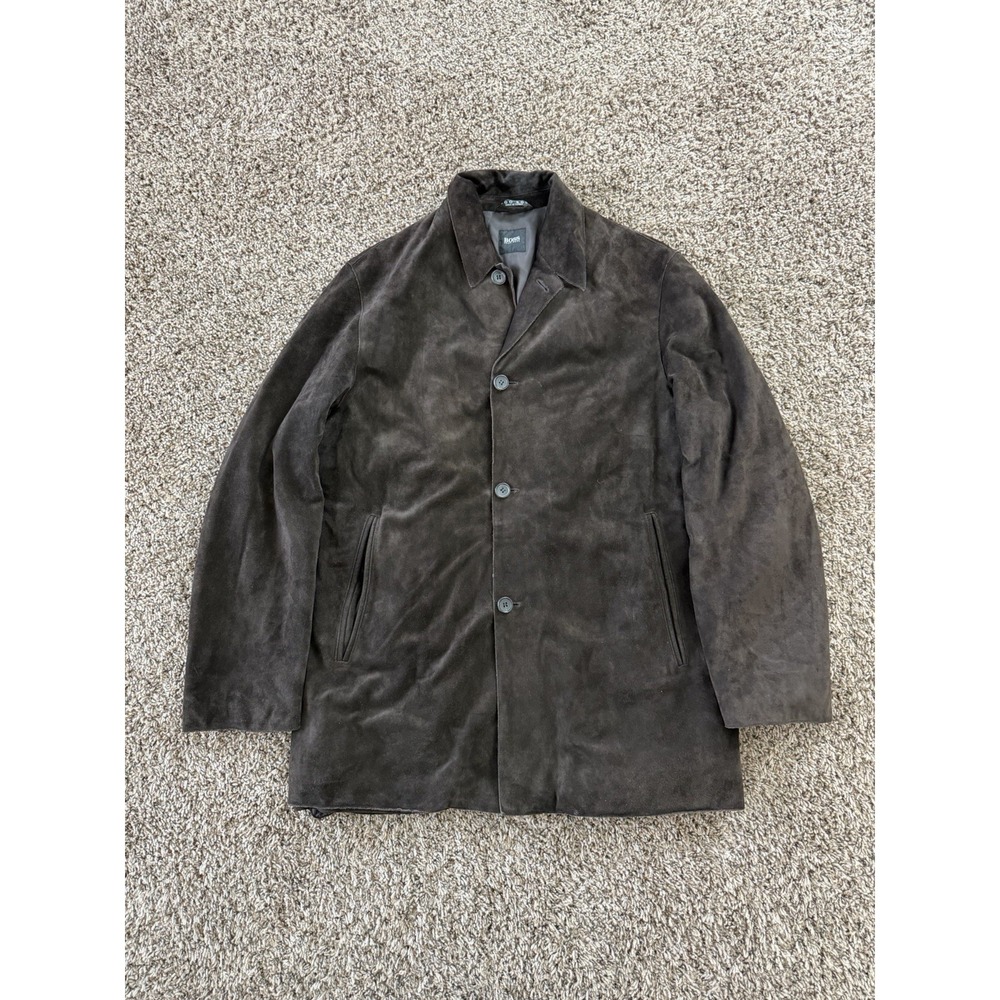 Vintage Hugo Boss Suede Jacket Men's Size XL